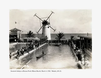 Seminole Indians at Roman Pools, Miami Beach, 4 March 1922